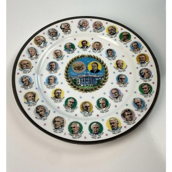 Vtg Presidents of the United States Plate Gerald Ford  Made In Japan Capsco RARE - Picture 1 of 4